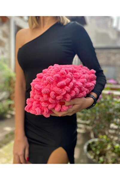 hati Alize puffy ip el örgüsü portföy clutch çanta