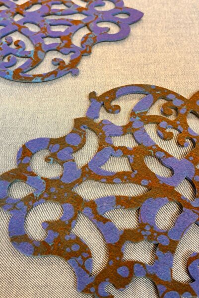 Uretti Gülin 6449 - Мистецтво ебру Лазерне вирізання 40 см Фетр Супла 2-х комплект - Синій