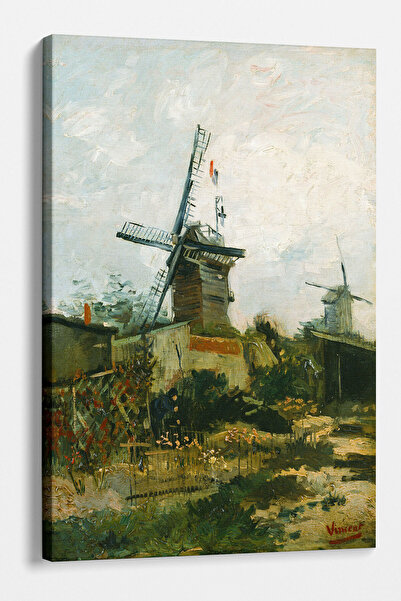 TabloShop Vincent Van Gogh - Montmartre'de Yel Değirmenleri Kanvas Tablo