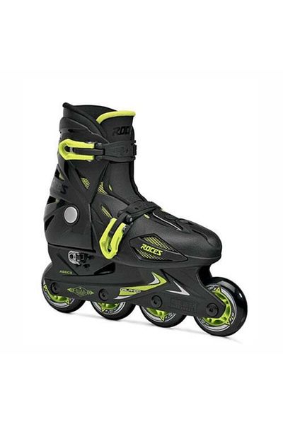 Roces Orlando Iii Black Lime Adjustable Kids Skates-36-40