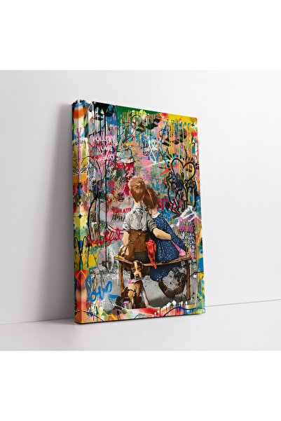 KOSS Dijital Banksy Graffiti Kids Canvas Print
