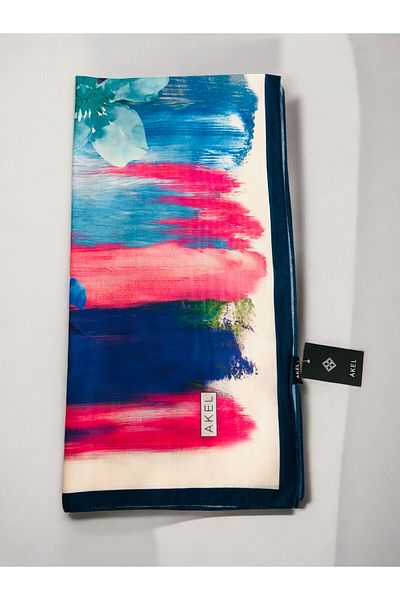 Akel 95x95 Ethnic Patterned Digital Soft Scarf