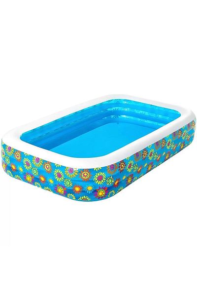 BYCEGU 305x183x56 CM GIANT LARGE SIZE FAMILY INFLATABLE POOL 3 KNOTS FLAT BASE POOL