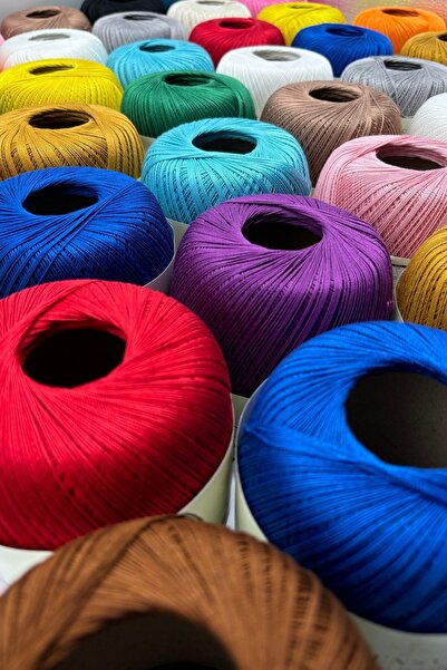 SENSY Classic 10 Tığ Ipi 100% Merserize Pamuk Örgü Ipi, Dantel Ipliği Giza Mısır Pamuğu Ip Mavi