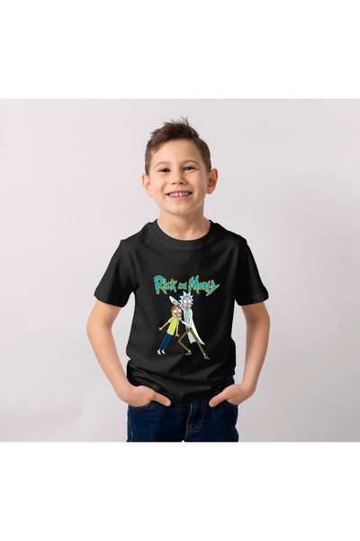 Let's Wear Rick And Morty Baskılı Erkek Çocuk T-shirt