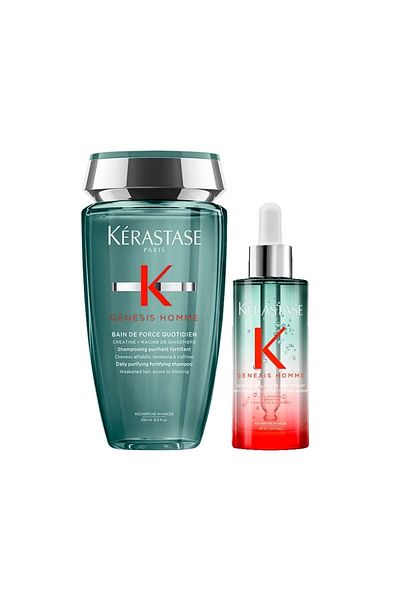 Kerastase kErAStASE Genesis Homme QuotiDien Men's Special Purifying-anti-spill Set - Shampoo Serum