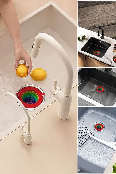 Sevram Collection 2 Pcs Colorful 6-Stage Sink Strainer Collects Spooles Provides Comfort