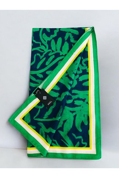 Akel 95x95 Ethnic Patterned Digital Soft Scarf