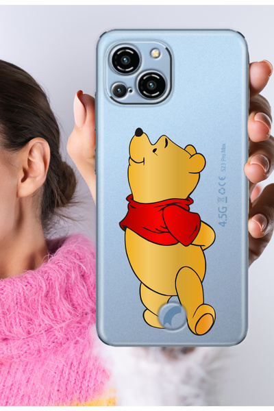 Reeder S23 Pro Max Kılıf S23 Pro Max Şeffaf Silikon Baskılı Winnie