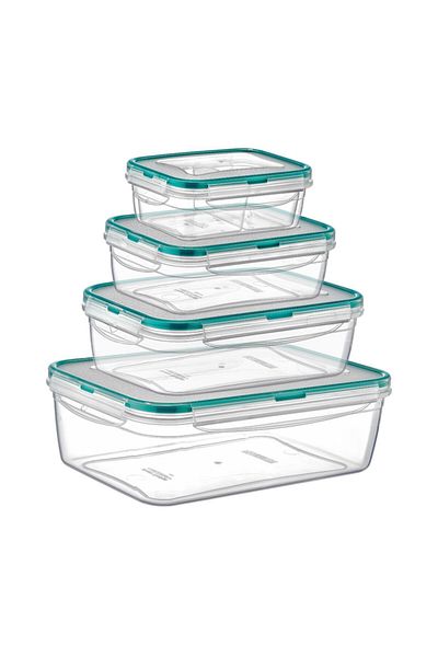 Emofom Fresh Box Set of 4 400-800-1400-2500 ml Airtight & Liquid-Proof Storage Container & Lunch Box