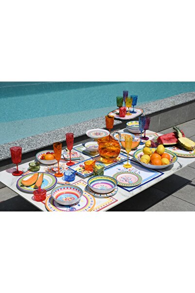 Baci Milano Mamma Mia 6'lı Kuş Desenli Kase Seti 23 Cm