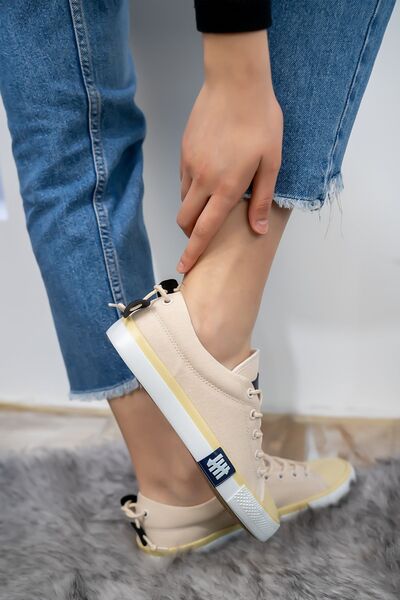 Shupe Unisex Beige Daily Sneaker Comfortable Sole