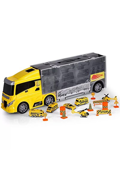 A-T AYZE-TRENDY Toy Tir Construction Vehicles Carrier Tir Length 58 cm 15+1 Pieces 45343