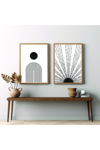 Dekorsiahome 2-dijelna slika u drvenom okviru, luk