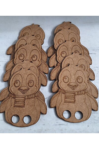 Ebrulisler مجموعة أنشطة تلوين خشبية مكونة من 10 دمى إصبع البطريق والنشاط المدرسي