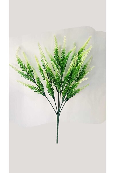 La bella bazar Lavanda albă - Buchet de plante artificiale, model fără pudră, aranjament de verdeață, 35 cm, 5 ramuri