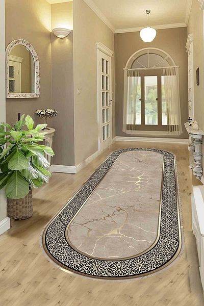 YTR HOME Digital Printed Non-Slip Based - Washable Carpet Runner for Living Room and Kitchen