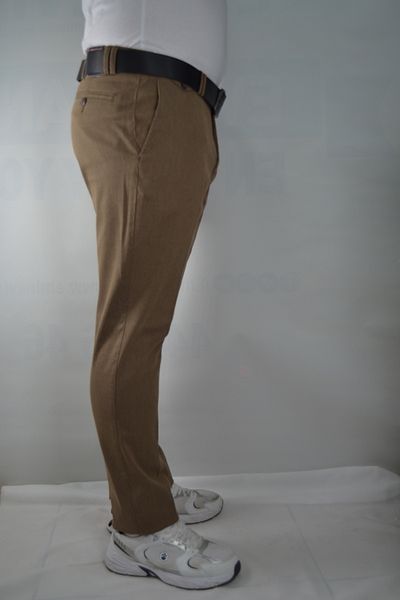 Bomonti Men's Striped Regular Cotton Trousers