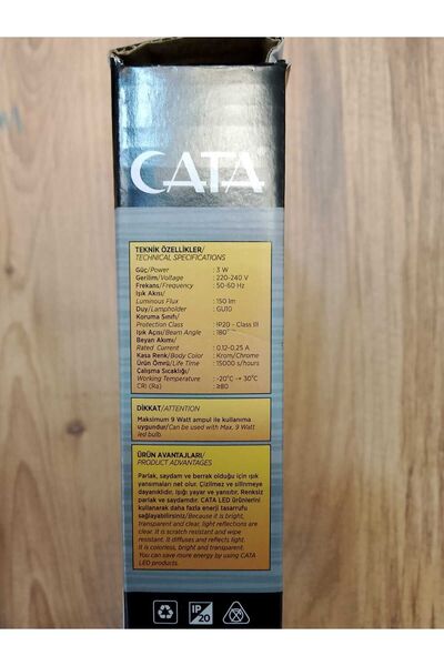 Cata - Dekoratif Cam Spot led - Hanımeli - GU10 - 3W - 3000K