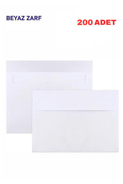 everart Davetiye Zarfı Beyaz 11,4x16,2cm Buklet 200 Adet