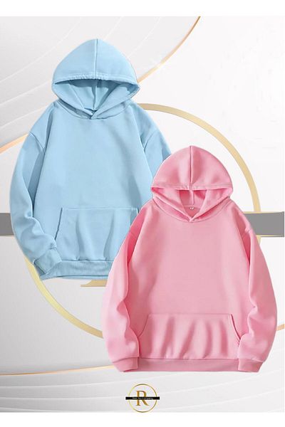 Risil-Nu Company Νέα σεζόν McQueen και Sally με στάμπα 3 κλωστών Oversize Hoodie 2 τεμαχίων