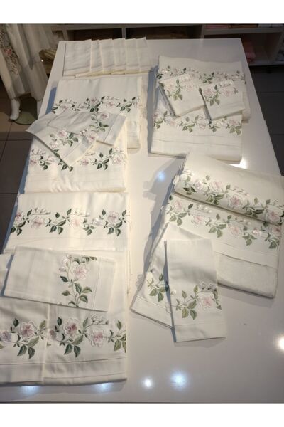 incisecrethome Duvet Cover Set Embroidered Duvet Cover Set Consisting of 6 Pieces