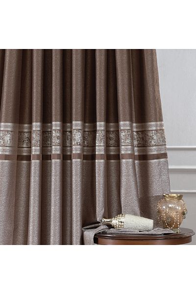 Solinas Collection Μονόφυλλο καφέ χρυσό γκλίτερ πάνελ - 1x3 συμπιέστες κουρτίνα φόντου