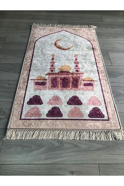 YTR HOME سجادة صلاة بقاعدة مضادة للانزلاق وقابلة للغسل في الغسالة ومطبوعة رقميًا مقاس 70 × 120 سم
