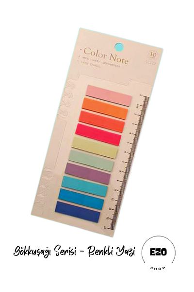 EZOSHOP Post-it Sticky Notes Transparent Colorful Sticky Notepad Sticker Note Bookmarks 200 Sheets Colorful Summer