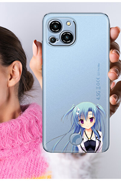 Reeder S23 Pro Max Kılıf S23 Pro Max Şeffaf Silikon Baskılı Anime Kız