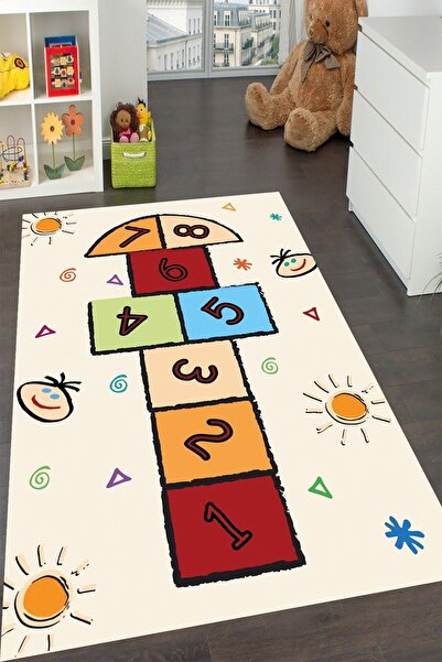 YTR HOME Makinede Yıkanabilir Kaymaz Taban Leke Tutmaz Eğitici Bebek Ve Çocuk...