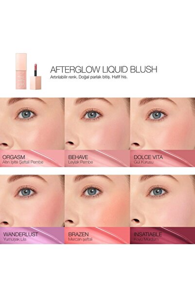Nars Afterglow Liquid Blush - Cilde Doğal Görünüm Veren, Işıltı Ve Canlılık Kazandıran Likit Allık 7 ml