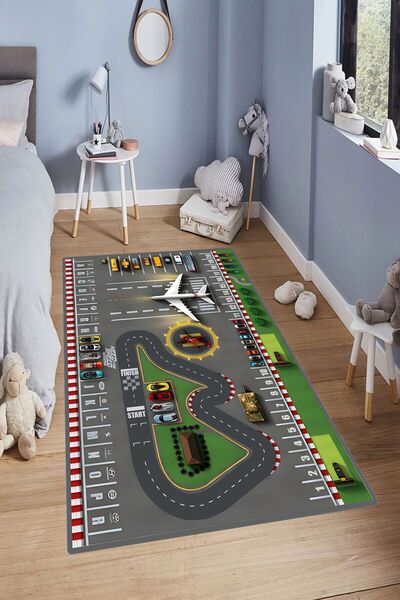 YTR HOME Makinede Yıkanabilir Kaymaz Taban Leke Tutmaz Eğitici Bebek Ve Çocuk...