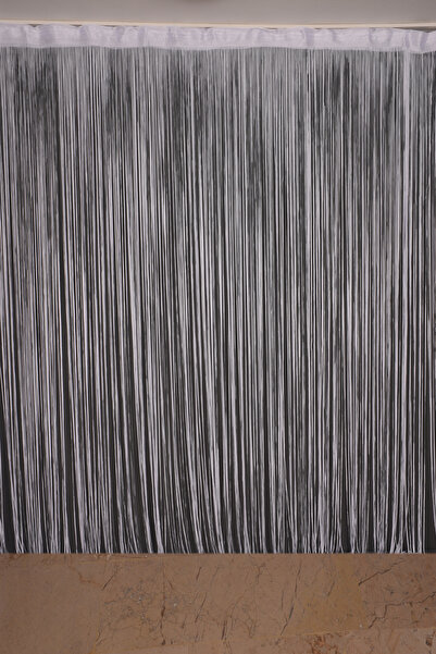 AKÇA TEKSTİL FLAT ROPE WHITE RUSTIC WIDTH 100 CM SIZE 210 CM READY ROPE CURTAIN