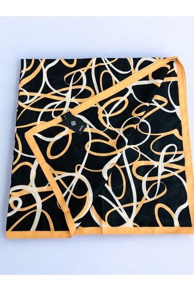 Akel 95x95 Ethnic Patterned Digital Soft Scarf