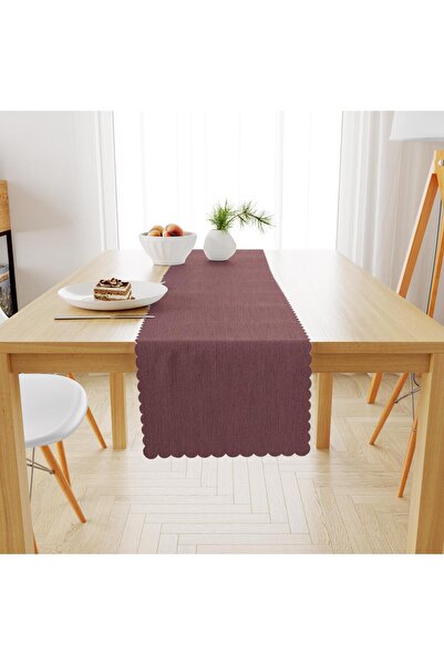 benimol Gül Kurusu Kadife Dokulu Runner 40x180