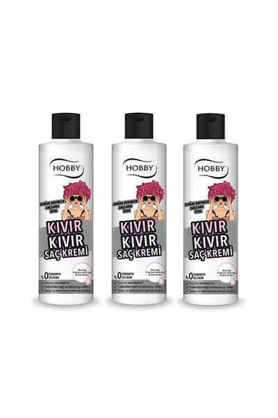 Hobby 230 ml Curly Hair Cream - 3 Pieces