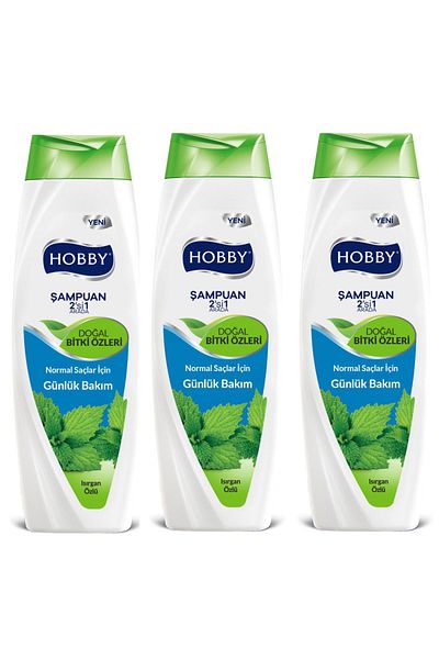 Hobby 600 Ml 3 Pieces Nettle Extract Shampoo