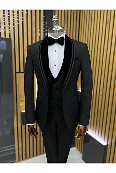 Terziayhan 025 Model Slimfit Groom Suit Shawl Collar Suit