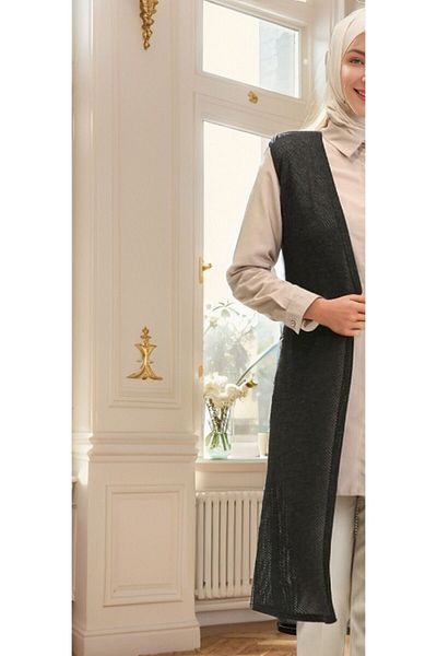 RESPİRO Simple Long Autumn Seasonal Soft Vest, Breathable Light Vest, Large Size Vest, Mother's Vest