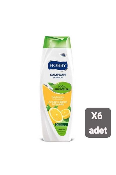 Hobby Lemon Essence Shampoo - 600 ml, X6 Pieces