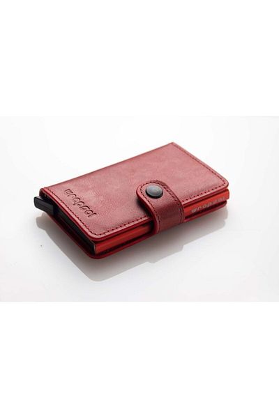 Wrapsol Mechanism Wallet Single Red Leather