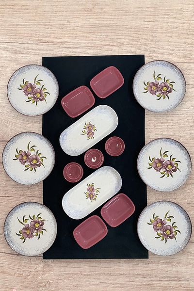 Keramika 15 Piece Polya 6 Person Breakfast Set