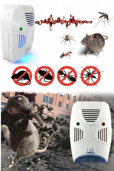 qualityworld Elektronik Ultrasonik Fare ve Haşere Kovucu Hipe Yılan Sıçan Far...
