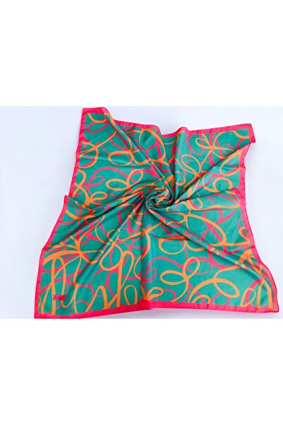 Akel 95x95 Ethnic Patterned Digital Soft Scarf