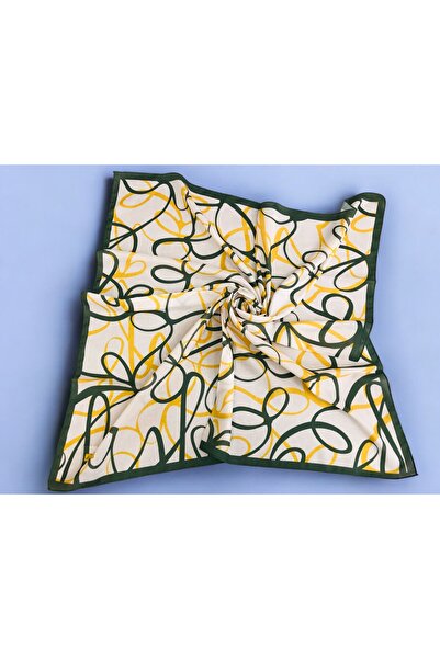 Akel 95x95 Ethnic Patterned Digital Soft Scarf