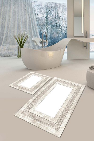 YTR HOME Ψηφιακό τυπωμένο διακοσμητικό σετ πατάκι μπάνιου