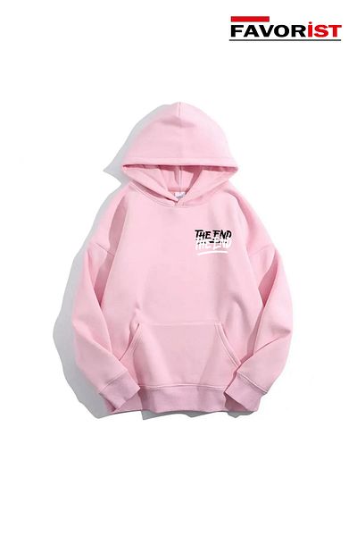 FAVORİST Φούτερ με κουκούλα με στάμπα UNISEX THE END