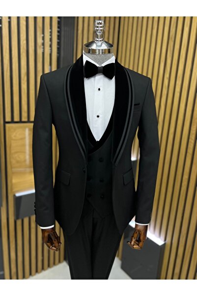 Terziayhan 025 Model Slimfit Groom Suit Shawl Collar Suit