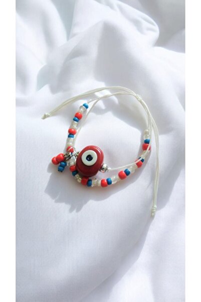 nasclaycollection هدية صديق صديق سوار أحمر عين الشر سوار مطرز